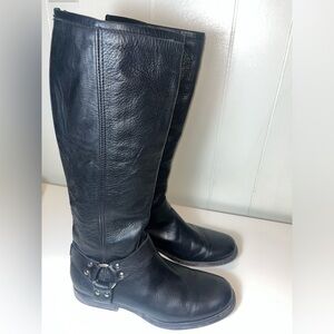 Frye Phillip Harness Tall Black Boots